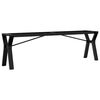 vidaXL Coffee Table Leg Black Powder-Coated Steel Standard Durable