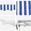 vidaXL Retractable Awning Blue and White 157.48 x 78.74 in