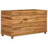 vidaXL Raised Bed Natural Wood Recycled Teak Wood and Steel Medium