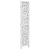 vidaXL Room Divider 3 Panels White Solid Wood Paulownia