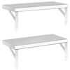 vidaXL Wall Shelf Silver Stainless Steel 19.7 x 9.3 in Wall Mounting