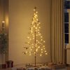 vidaXL Wooden Christmas Tree with Stand Brown 82.7" bamboo