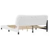 vidaXL Bed Frame without Mattress "Hvar" White 72"x83.9"Faux Leather