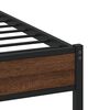 vidaXL Bed Frame Brown Oak Steel Small Single Bed Frame Rectangular