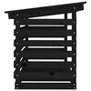 vidaXL Firewood Rack Black 42.5x28.7x31.1" Solid Wood Pine