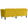 vidaXL Sofa Yellow Velvet 3-Seater Durable Rectangular Modern