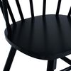 vidaXL Dining Chair Set of 4 Black Solid rubber wood and bent wood