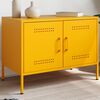 vidaXL TV Cabinet Mustard Yellow Steel Small TV Cabinet Rectangular