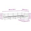 vidaXL Garden Sofa Set Natural wood Solid pine wood 5 Piece Set Modular