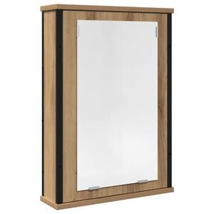 vidaXL Bathroom Mirror Cabinet Artisan oak
