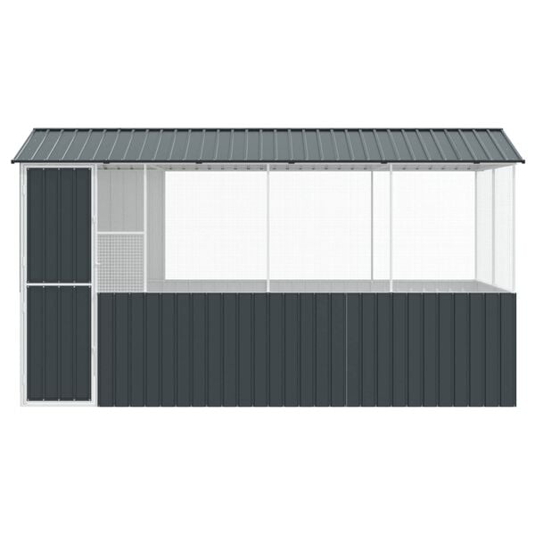 vidaXL Bird Cage Anthracite 410 x 210 x 230 cm Galvanized steel