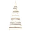 vidaXL Christmas Tree with 100 LEDs Natural 70.9" Solid Ash wood