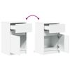 vidaXL Bedside Cabinet Set of 2 White Engineered wood