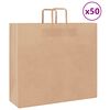 vidaXL Paper Bags 50 pcs with Handles Brown 54x15x49 cm