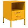vidaXL Bedside Cabinet Mustard Yellow Cold-rolled steel Medium