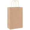 vidaXL Paper Bags 250 pcs with Handles Brown 21x11x31 cm
