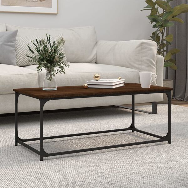 vidaXL Coffee Table Brown Oak Engineered Wood Standard Durable