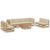 vidaXL Garden Lounge Set Honey brown Solid pine wood Medium Modular