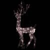 vidaXL Reindeer Christmas Decoration Warm White Acrylic Large