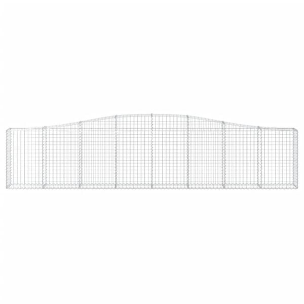 vidaXL Gabion Basket Set of 6 Silver Galvanized iron Extra Long