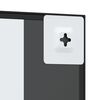 vidaXL Wall Mirror Black Glass and Powder-Coated Iron 12 x 16 in