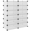 vidaXL Shoe Rack Transparent PP (Polypropylene), Steel Large Modular