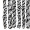 vidaXL Fly Curtain Grey and Black and White 39.4x90.6" Chenille