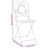 vidaXL Mosaic Bistro Set Terracotta and White