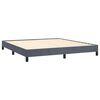 vidaXL Bed Frame Dark Gray Velvet, Plywood, Engineered Wood