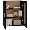 vidaXL Wall Cabinet Black Engineered wood Medium Wall Cabinet