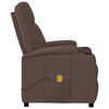 vidaXL Massage Reclining Chair Brown Faux Leather
