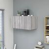 vidaXL Wall Mounted Cabinet Grey Sonoma Engineered wood Standard Modern