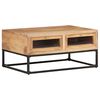 vidaXL Coffee Table Natural wood Solid acacia wood, powder-coated steel