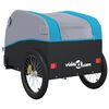 vidaXL Bike Trailer Black and Blue 66.1 lb Iron