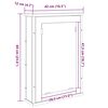 vidaXL Bathroom Mirror Cabinet Brown 42 x 12 x 60 cm Engineered wood
