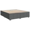 vidaXL Bed Frame Dark Grey Polyester, Plywood, Solid Pine Wood Super King