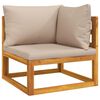 vidaXL Garden Lounge Set Taupe Solid acacia wood, Fabric (100% polyester)