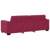 vidaXL Sofa Wine Red 87.01 x 30.71 x 31.50 in Fabric