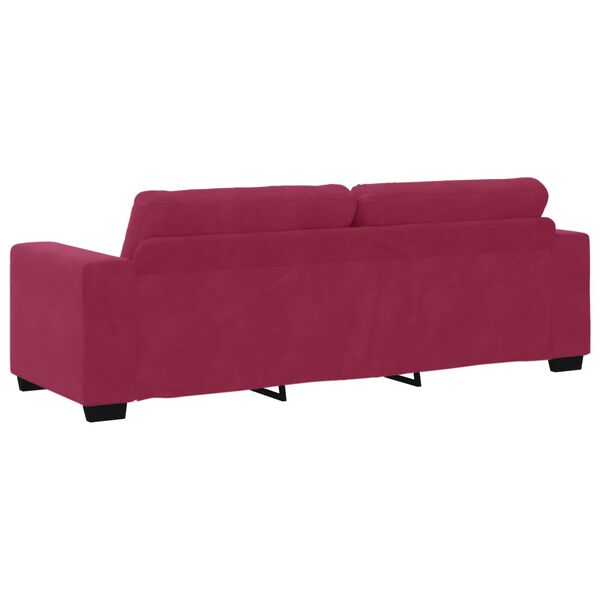 vidaXL Sofa Wine Red 87.01 x 30.71 x 31.50 in Fabric