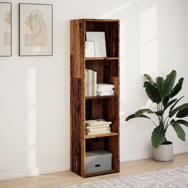 vidaXL Bookcase Old wood Engineered wood 15.7x11.8x59.8 in Modern