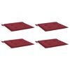 vidaXL Patio Chair Cushions 4 pcs Wine Red 15.7x15.7x1.6" Oxford Fabric
