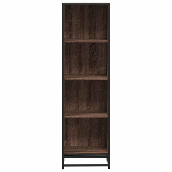 vidaXL Book Cabinet Brown Oak Engineered wood, Metal Medium Book Cabinet