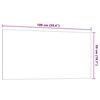 vidaXL Wall-mounted Magnetic Board White 39.4"x19.7" Tempered Glass