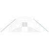 vidaXL Greenhouse White Polyethylene, Galvanized Steel Large Expandable