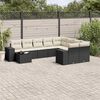 vidaXL Garden Sofa Set Black, Cream White