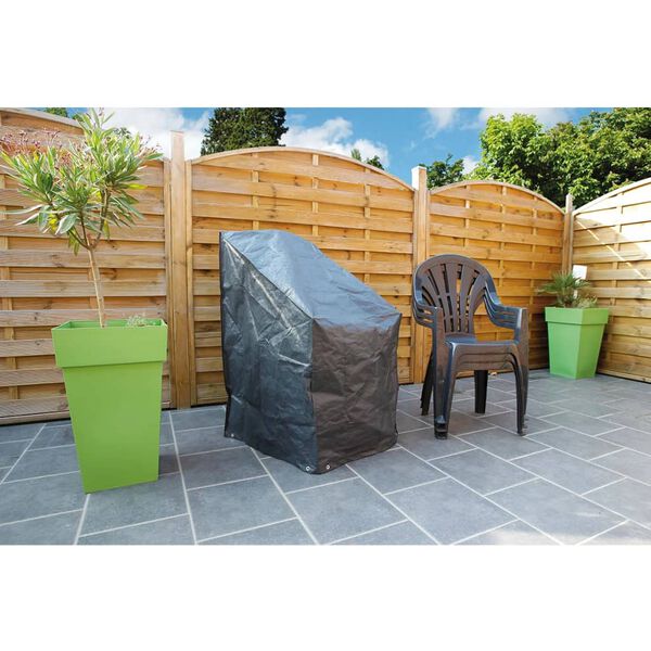 Nature Garden Furniture Cover Dark Grey Polyethylene 43.3 x 26.8 x 26.8 in