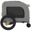 vidaXL Pet Bike Trailer Yellow and Grey 49.21 x 20.87 x 21.26 in