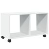 vidaXL Rolling cabinet White Engineered wood 28.3 x 13.0 x 16.7 in