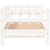vidaXL Day Bed White Solid pine wood Twin Day Bed Rectangular Modern