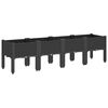 vidaXL Garden Planter Black Polypropylene Large Decorative Inlays